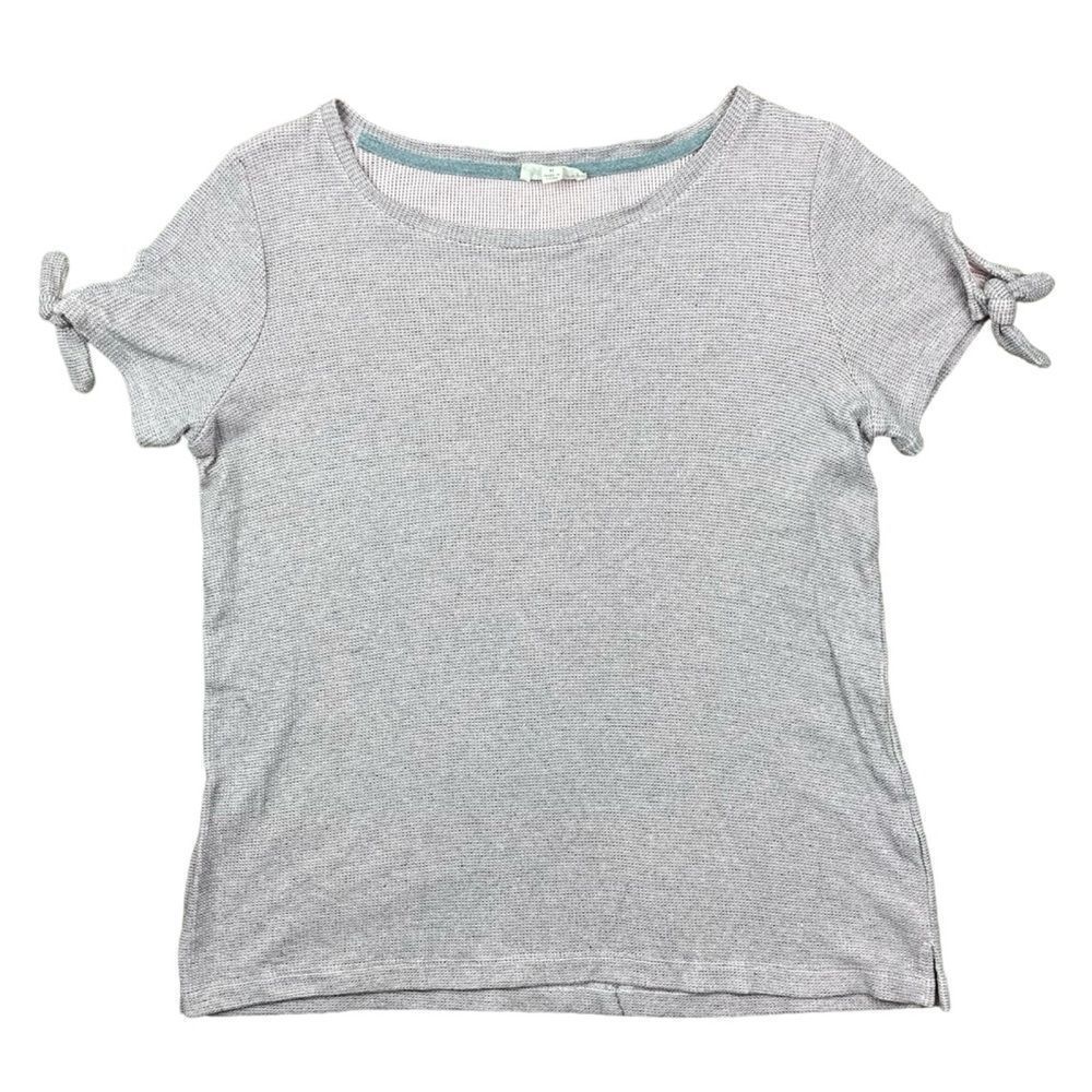 Jane and delancey pink and grey waffle knit shirt
